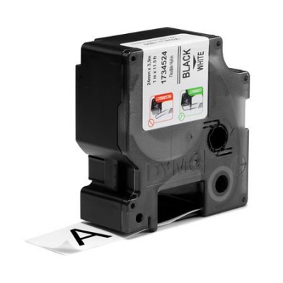 Feliratozógép szalag, flexibilis ID, 24 mm x 3,5 m, DYMO "Rhino", fehér