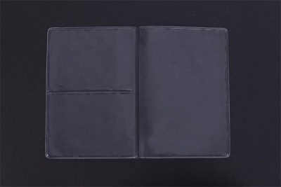 Igazolványtartó, osztott tok, PVC, átlátszó