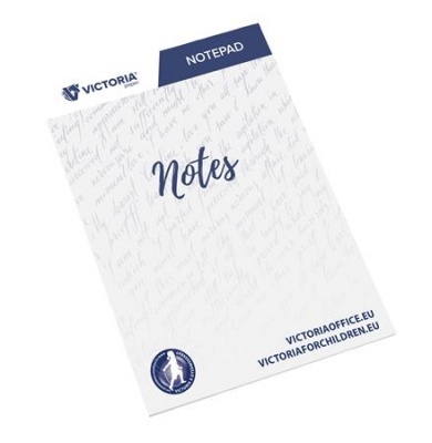 Jegyzettömb, A4, 5x50 lap, vonalas, VICTORIA OFFICE, fehér