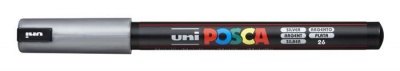 Dekormarker, 0,7 mm, UNI "Posca PC-1MR", ezüst