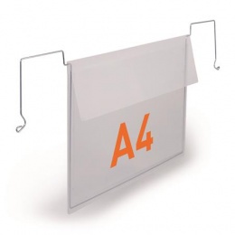 Logisztikai zseb, A4, fekvő, DURABLE, dróttal, áttetsző